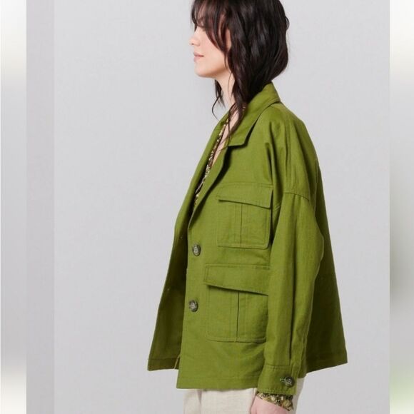 Ellie Mae Olive Utility Field Jacket M - Picture 6 of 16